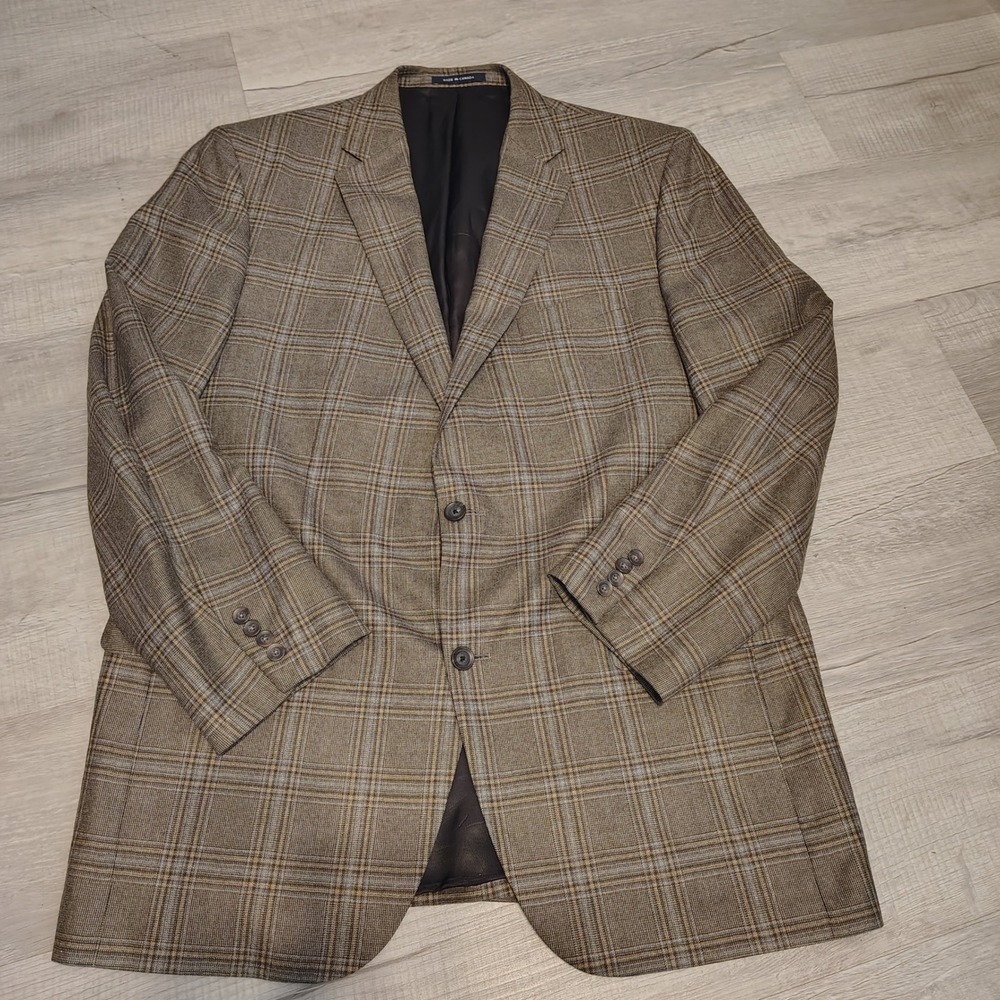 Daniel Cremieux Loro Piana Plaid Blazer 44L Wool Sport Coat Union Made